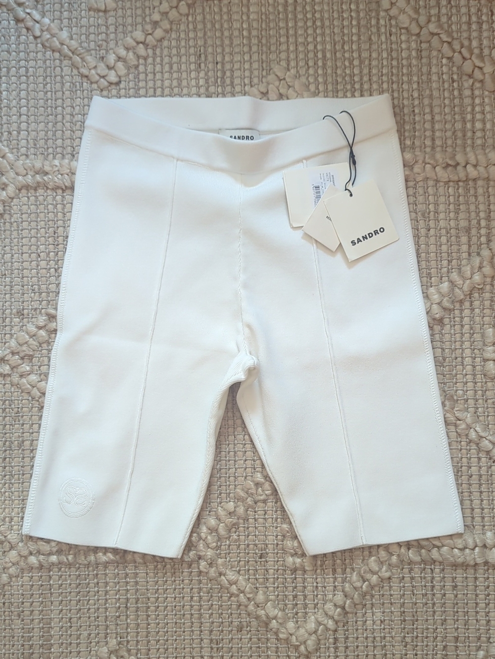 NWT Sandro Andre Tailored Stretch Shorts Blanc White Size [M - 38]